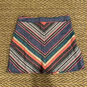 Free People striped jean mini skirt size 4